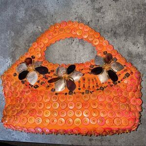 POMME d'orenge orange mini shell bag